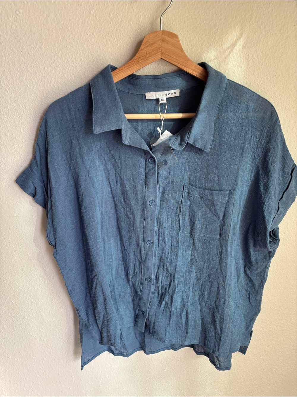 Baltic Born Short Sleeve New Breezy Button Shirt XL New